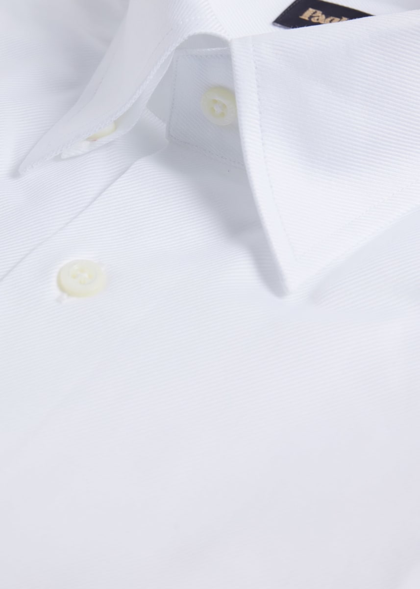 Classic Cotton Twill Sport Shirt - White