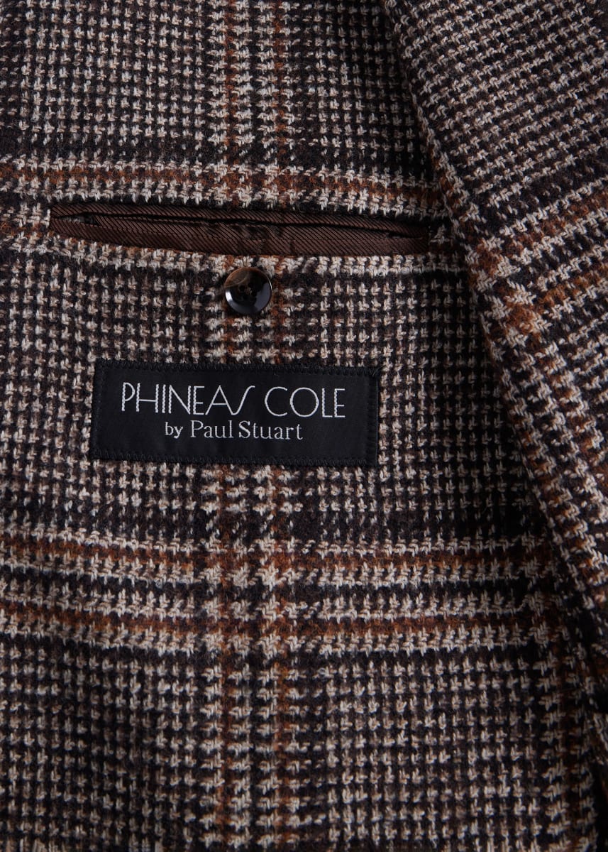 Wool & Alpaca Plaid Jacket - Brown