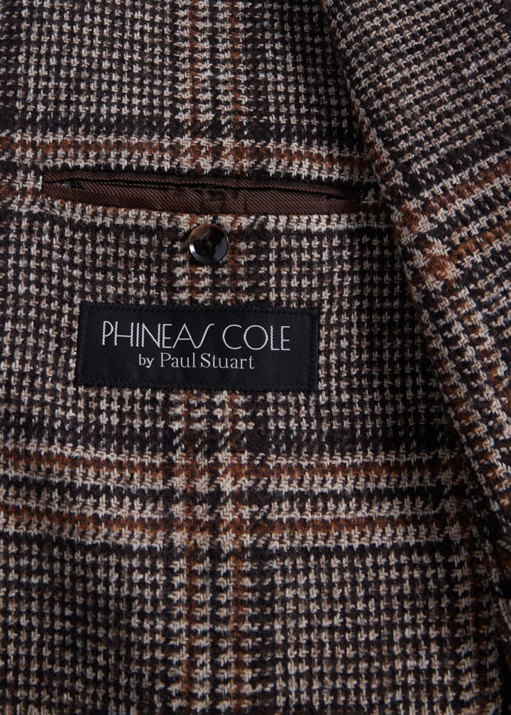 Wool & Alpaca Plaid Jacket - Brown