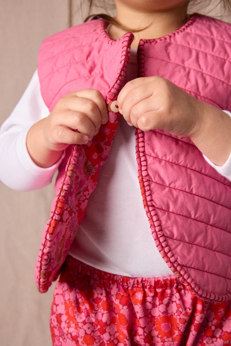 Pablo Reversible Vest - Sorbet Pink