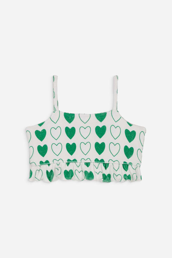 Top Clara - Green Hearts