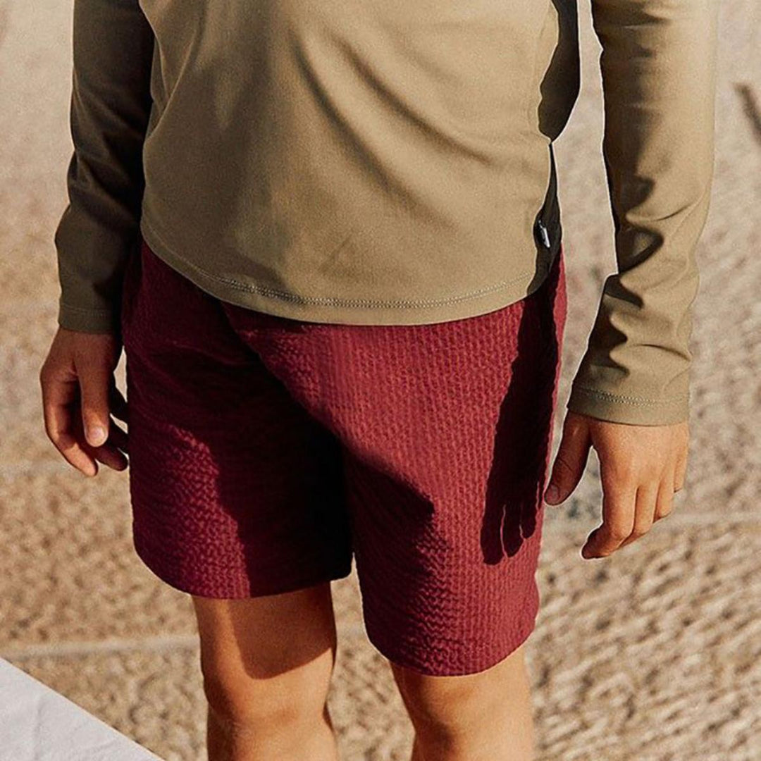 Biarritz Seersucker Swim Shorts - Mars