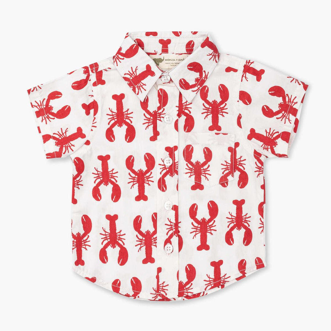 Short Sleeve Oxford Shirt - Lobster Tales