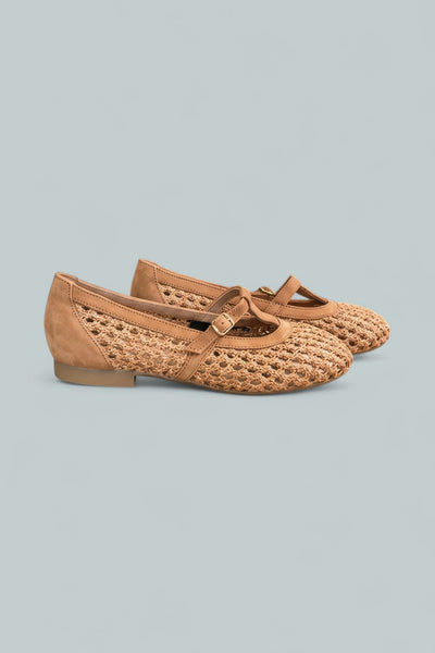Women's Anabele Flats - Diva Royal Sisal Nubuk