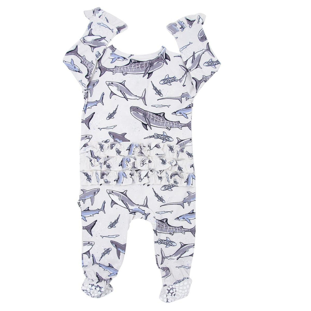 Ruffle Footie - Sharks