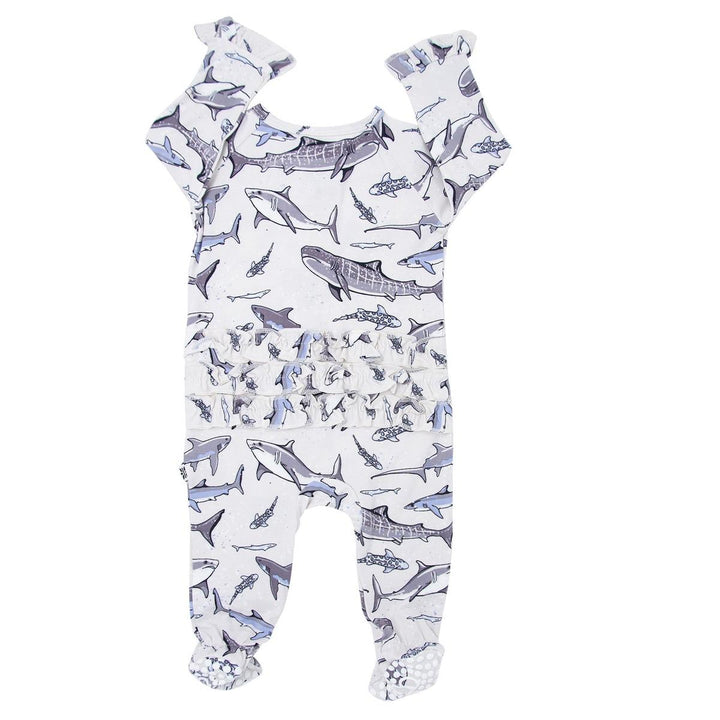 Ruffle Footie - Sharks