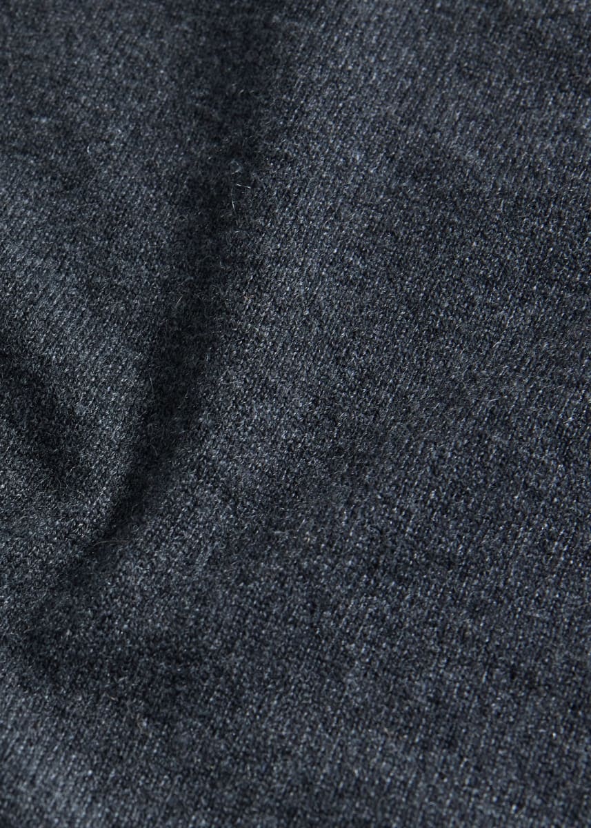 Suede Knit Polo - Grey