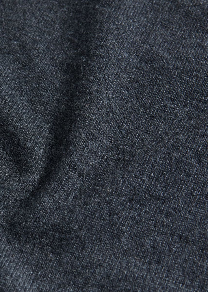 Suede Knit Polo - Grey