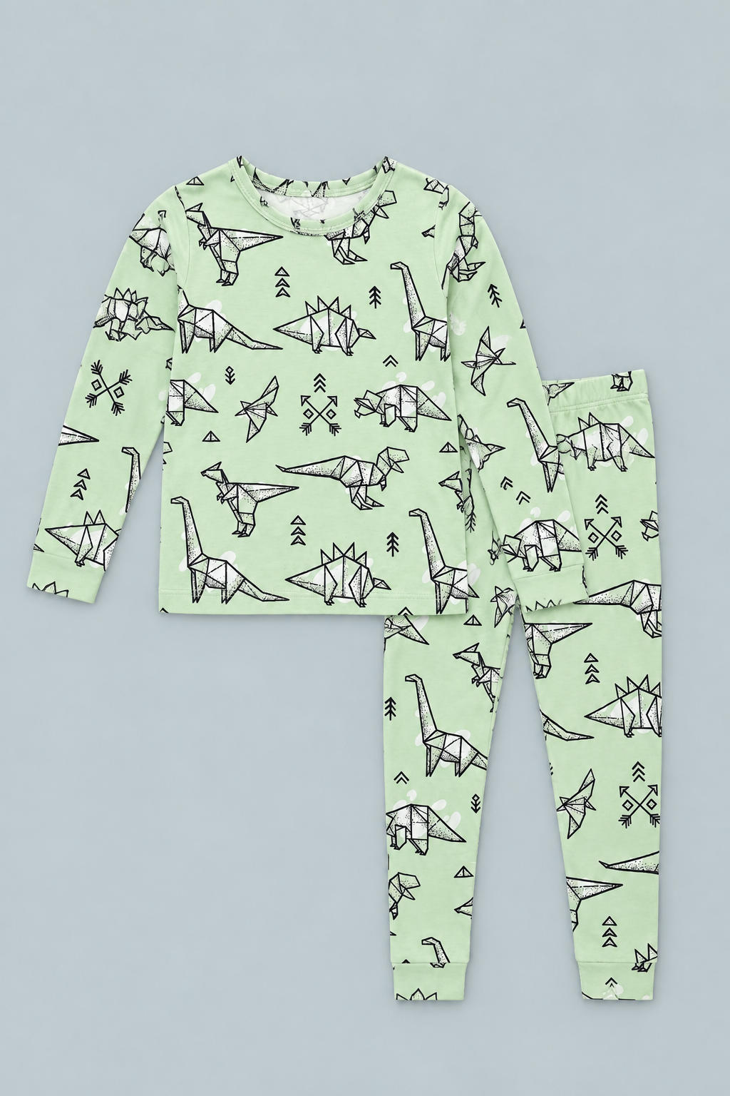 Big Kid Pajama S/S - Origami Dino