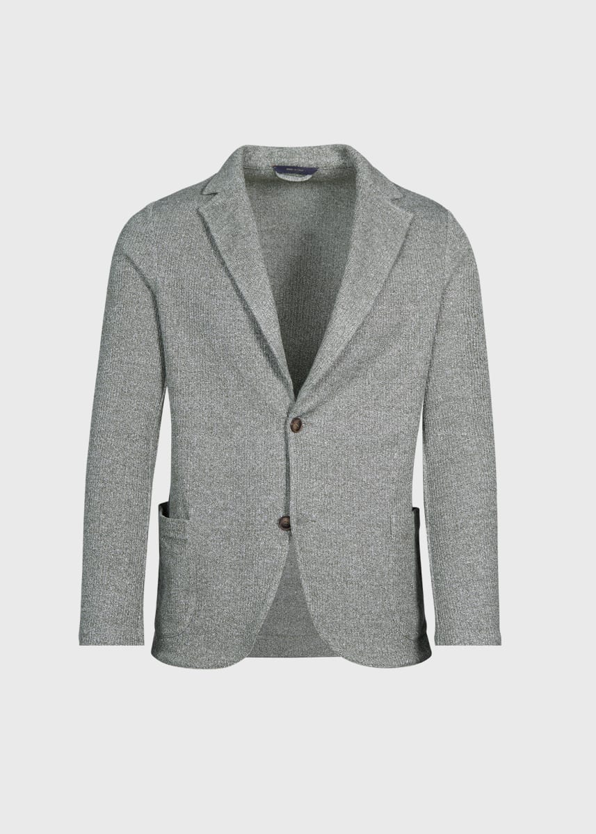 Linen & Cotton Sweater Jacket - Sage