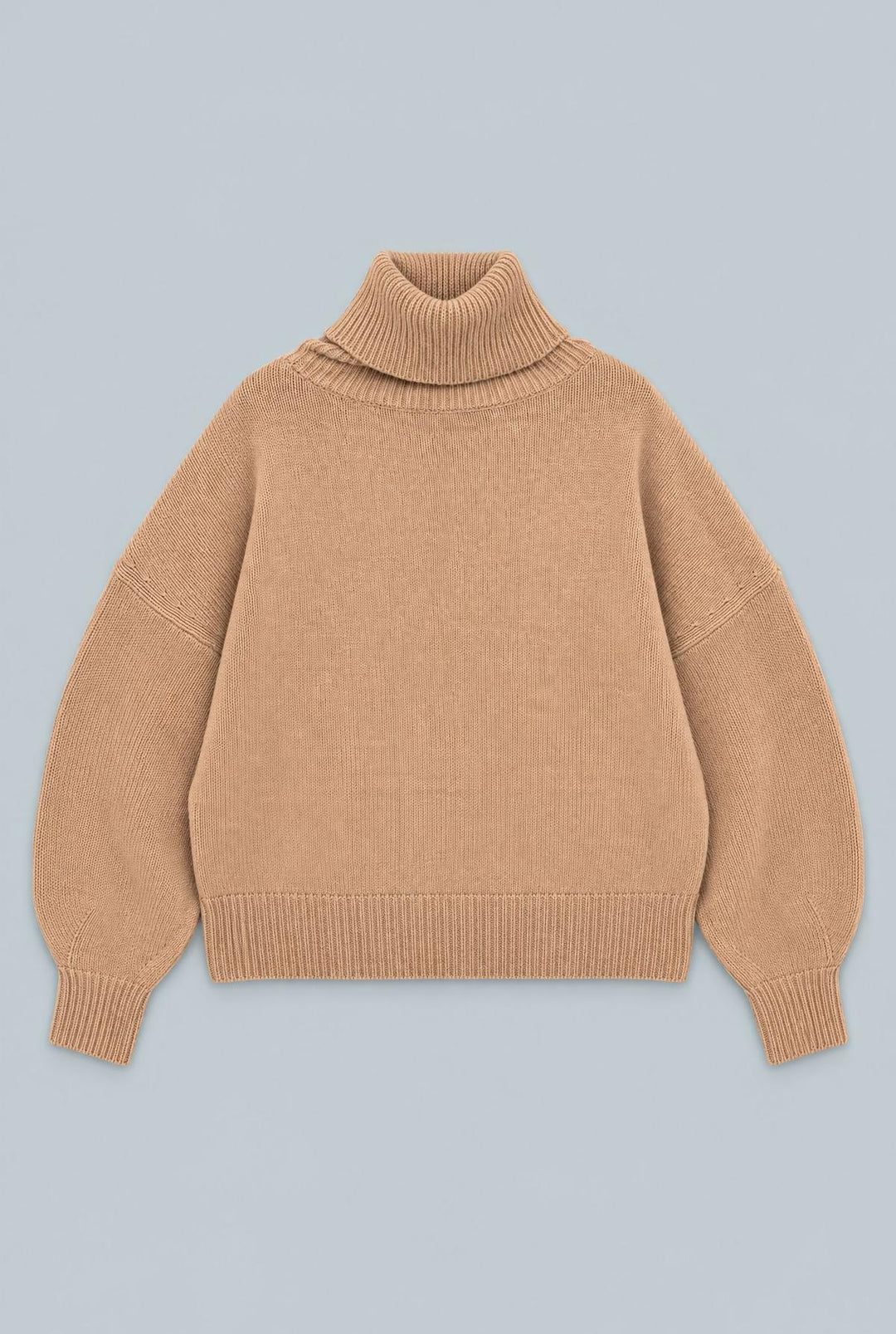 Oversized Essential Turtleneck - Camel