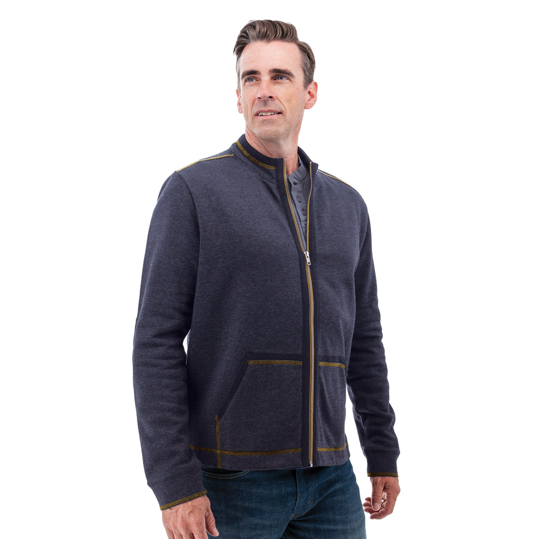 Waylen Organic Cotton Fleece Jacket - Caviar