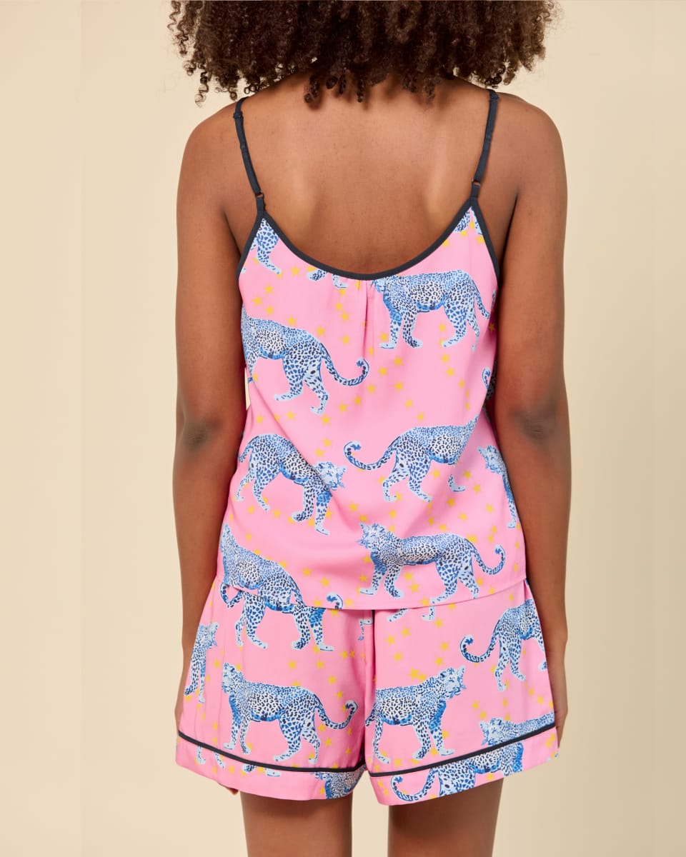 Cosmic Cheetah Cami Shorts Set - Pink