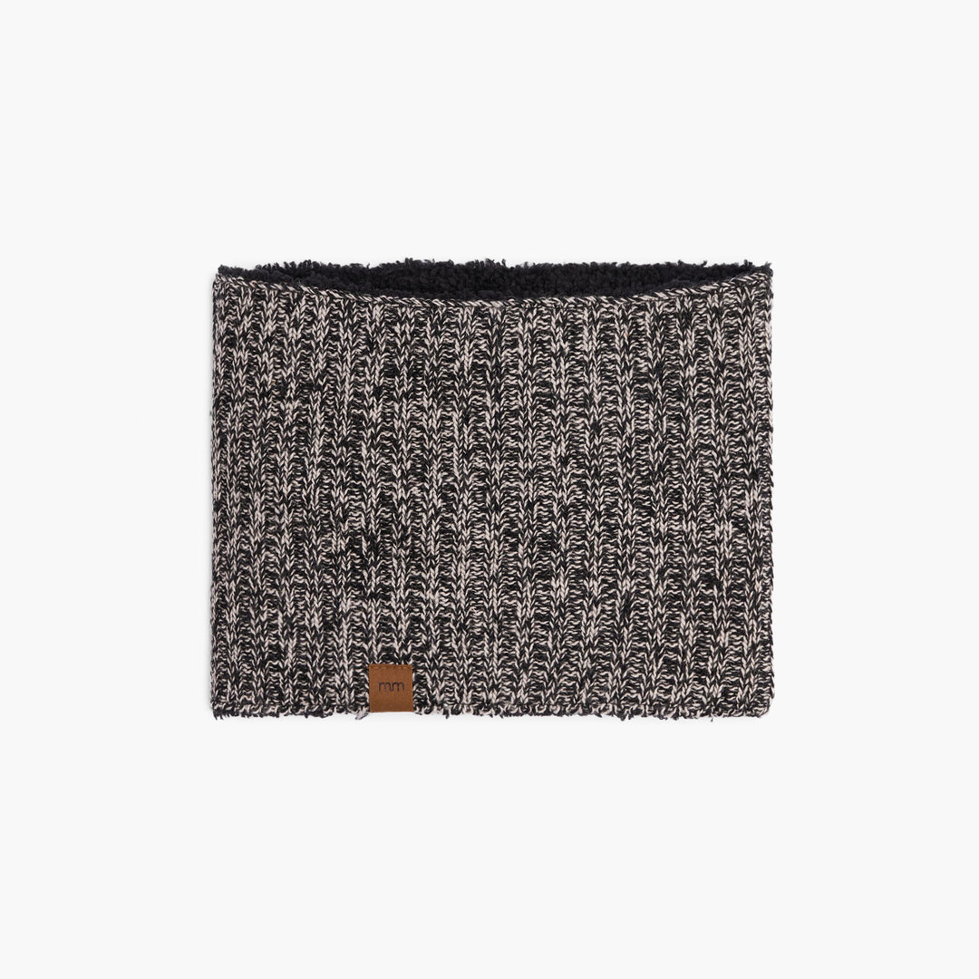 Adult Tweed Neck Warmer - Melange Cream & Black