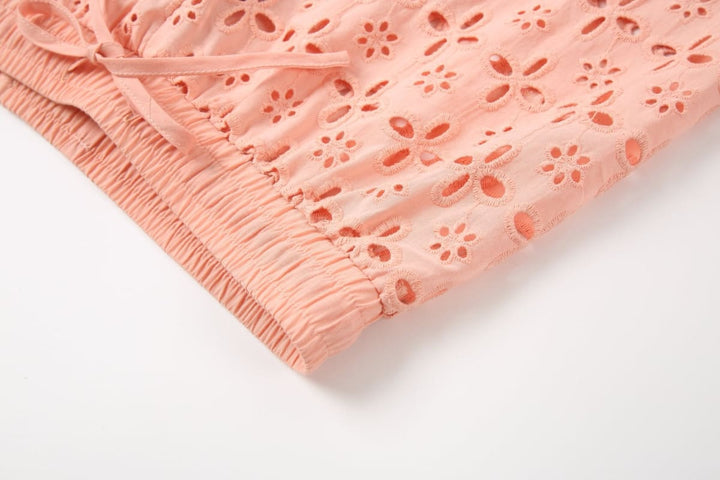 Beth Cotton Eyelet Pant - Blush