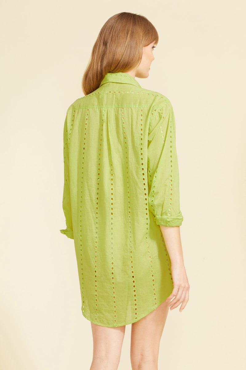 Positano Shirt Dress - Chartreuse