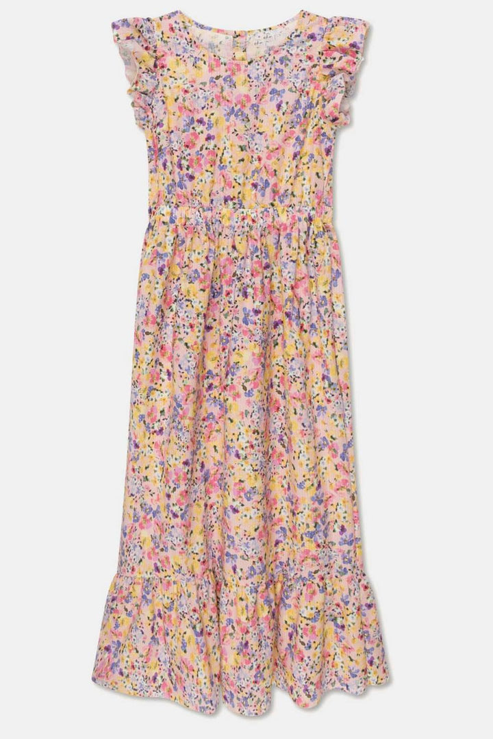 Seersucker floral woman dress - Unique