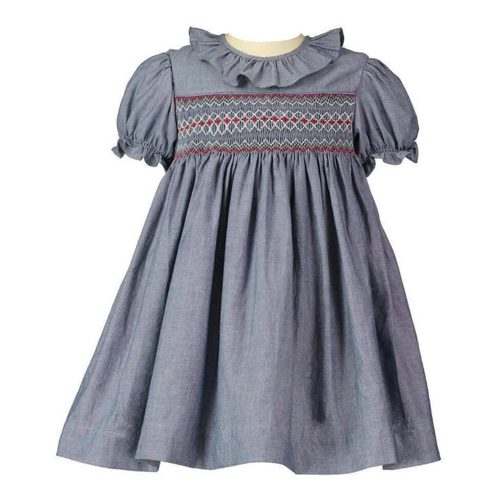 Chambray Smocked Dress