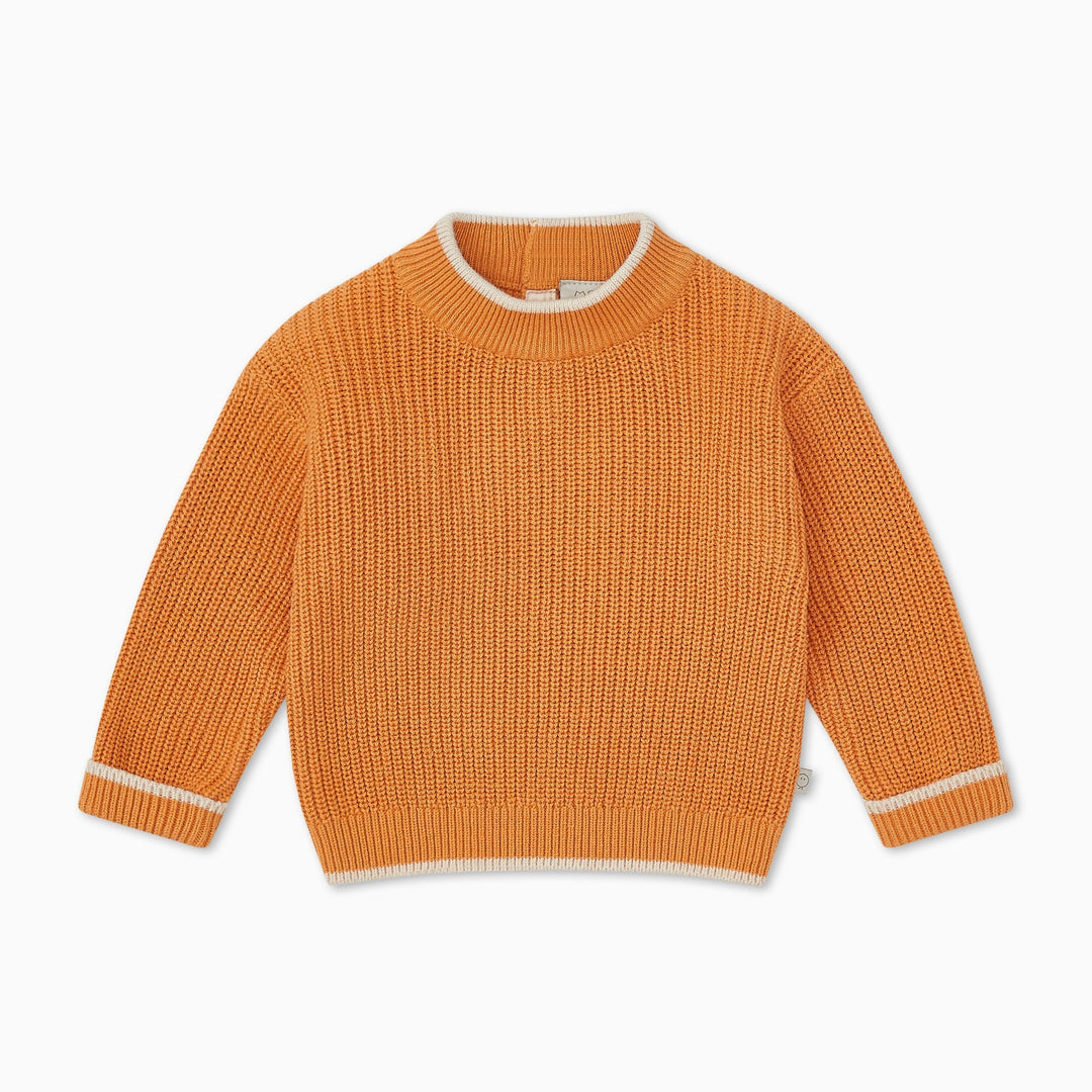 High Neck Chunky Knit Jumper - Mustard