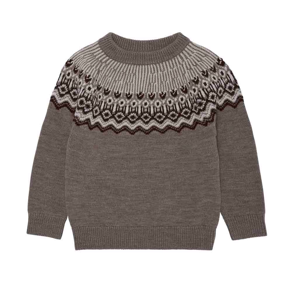 Fair Isle Sweater - Beige Melange Sweaters FUB 