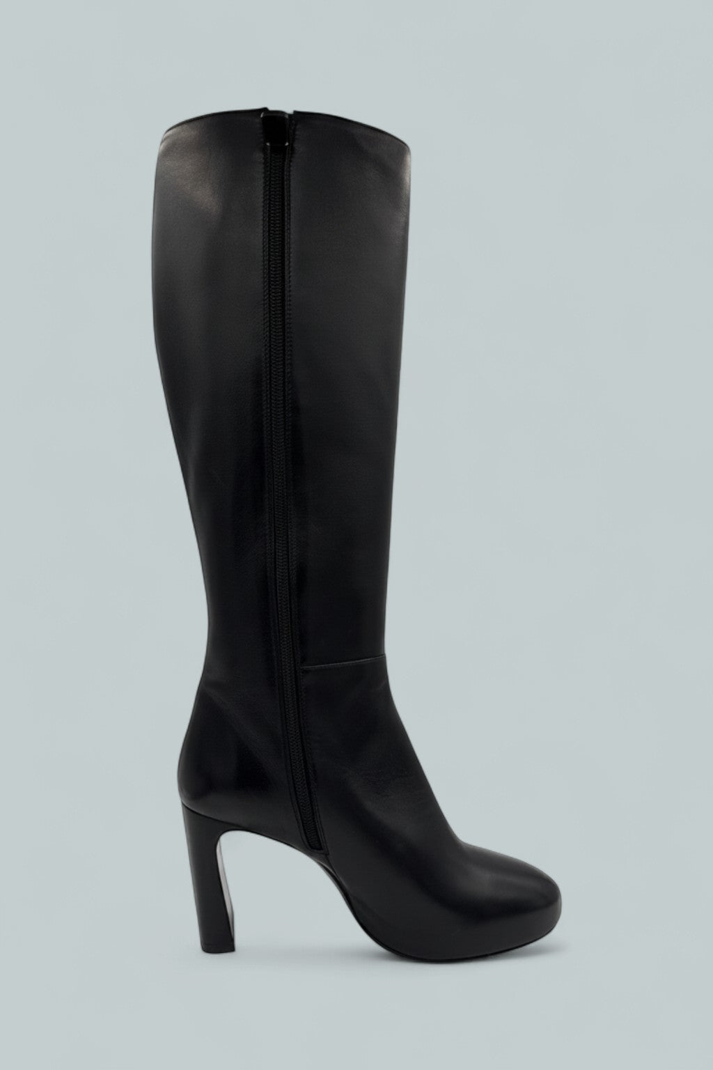 Babette Platform Zip Boots - Black
