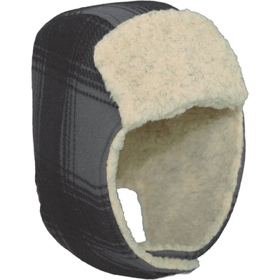 Kids Fleece Aviator - Gray/black Plaid