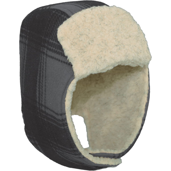 Kids Fleece Aviator - Gray/black Plaid