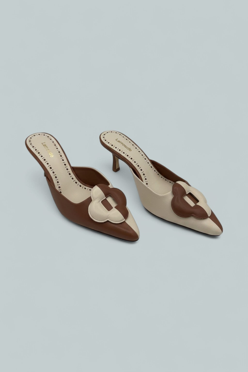 Flora Pumps - Caramel and Ivory