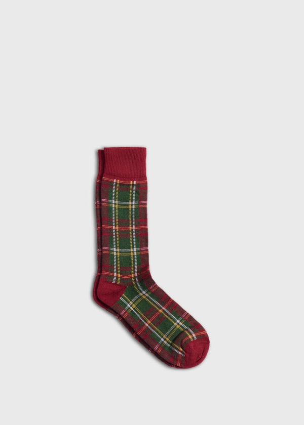 Tartan Boot Sock - Red