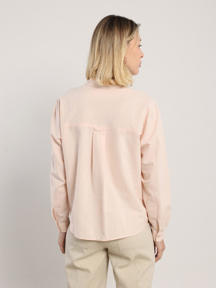 Akhen Button Up - Pale Rose