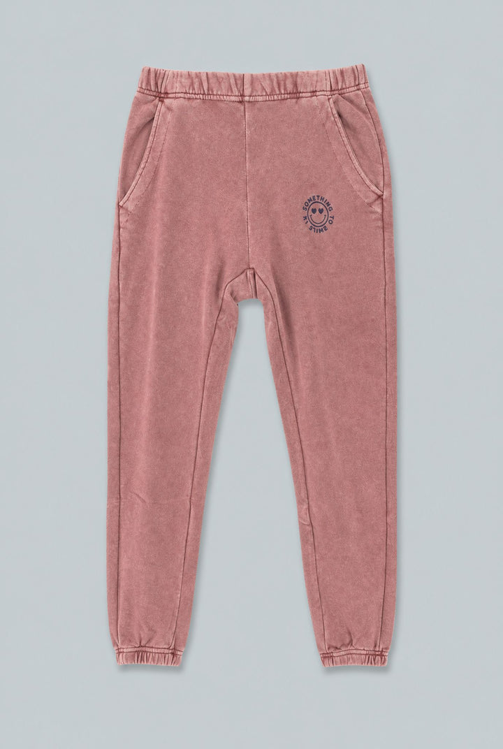 Something To Smile In Classic Sweatpants - Clay