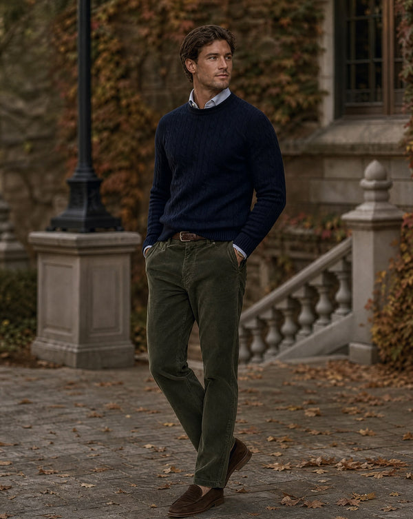 Five Pocket Corduroy Trouser - Olive