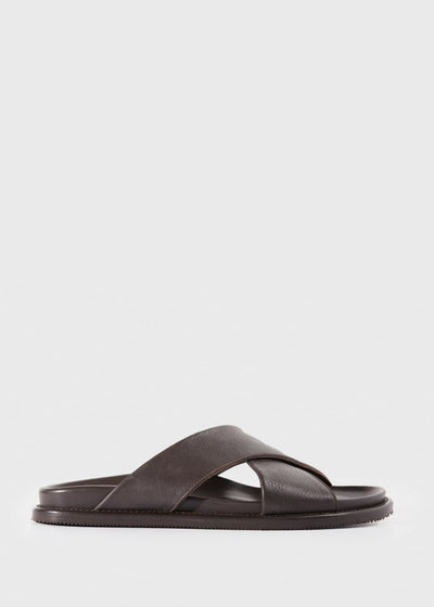 Punta Leather Slide - Dark Brown
