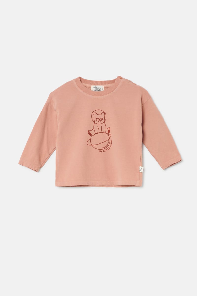 Print Baby T-Shirt Cosmic Bear - Pink