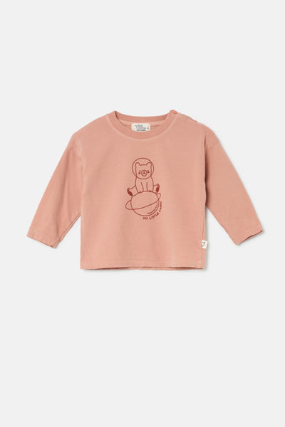 Print Baby T-Shirt Cosmic Bear - Pink