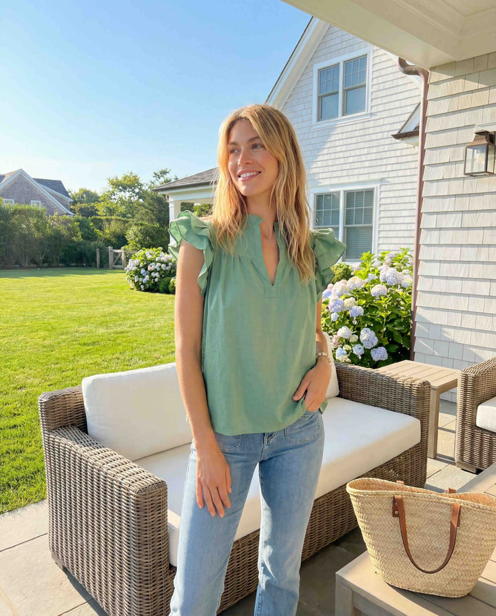 Flutter Sleeve - Lime & Salt, Please