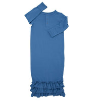 Ruffle Gown - Captain Blue
