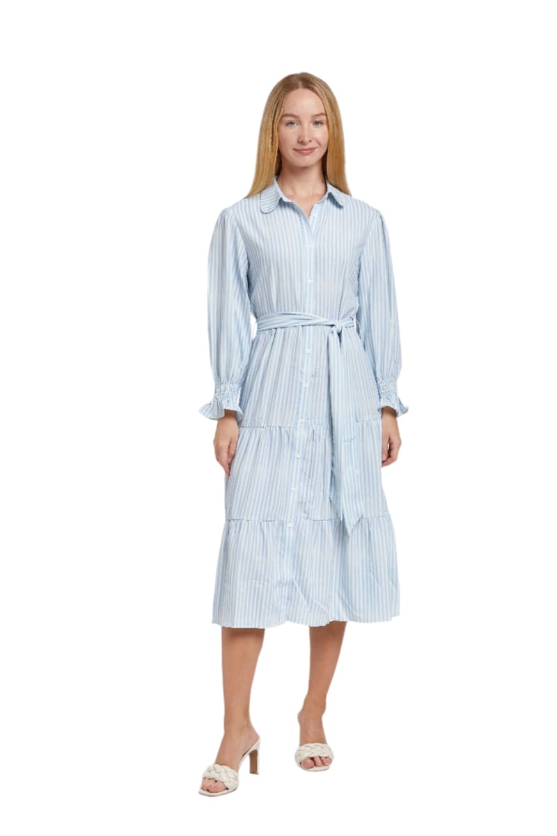 Alice Dress - Blue Stripe