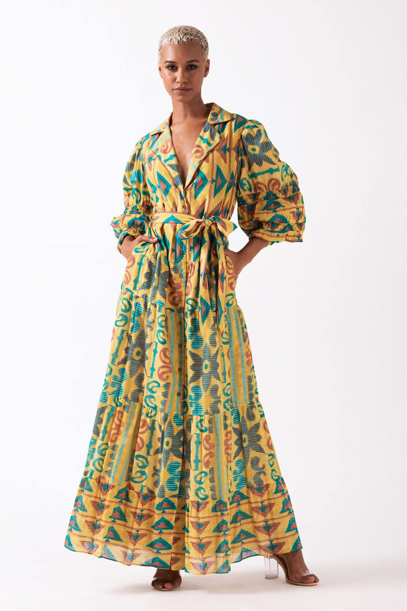 Annie Maxi Shirt Dress - Turquoise