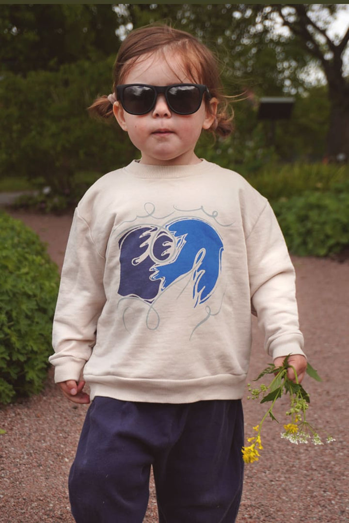 Organic Pima Cotton Sweatshirt - Blue Doves