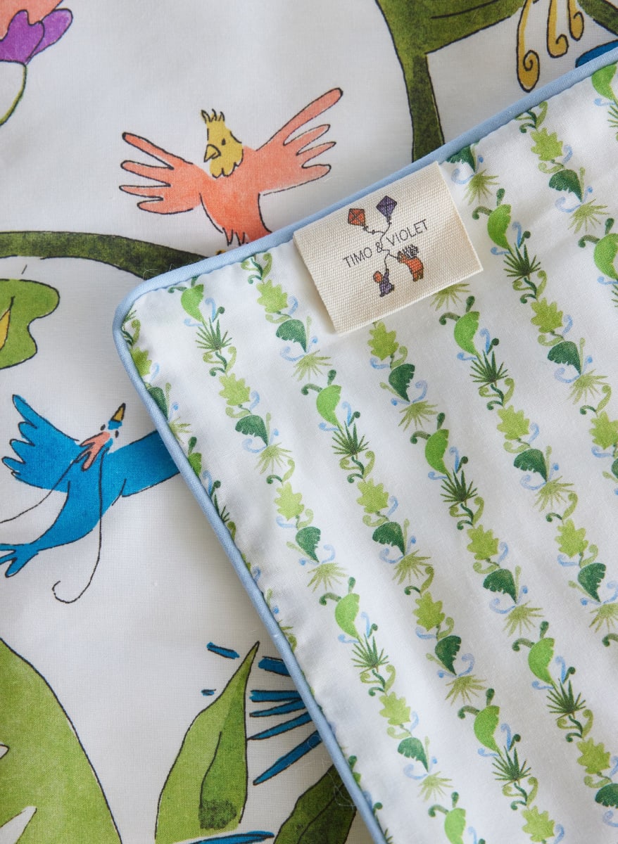 Crib Quilt - Tropical Chinoiserie