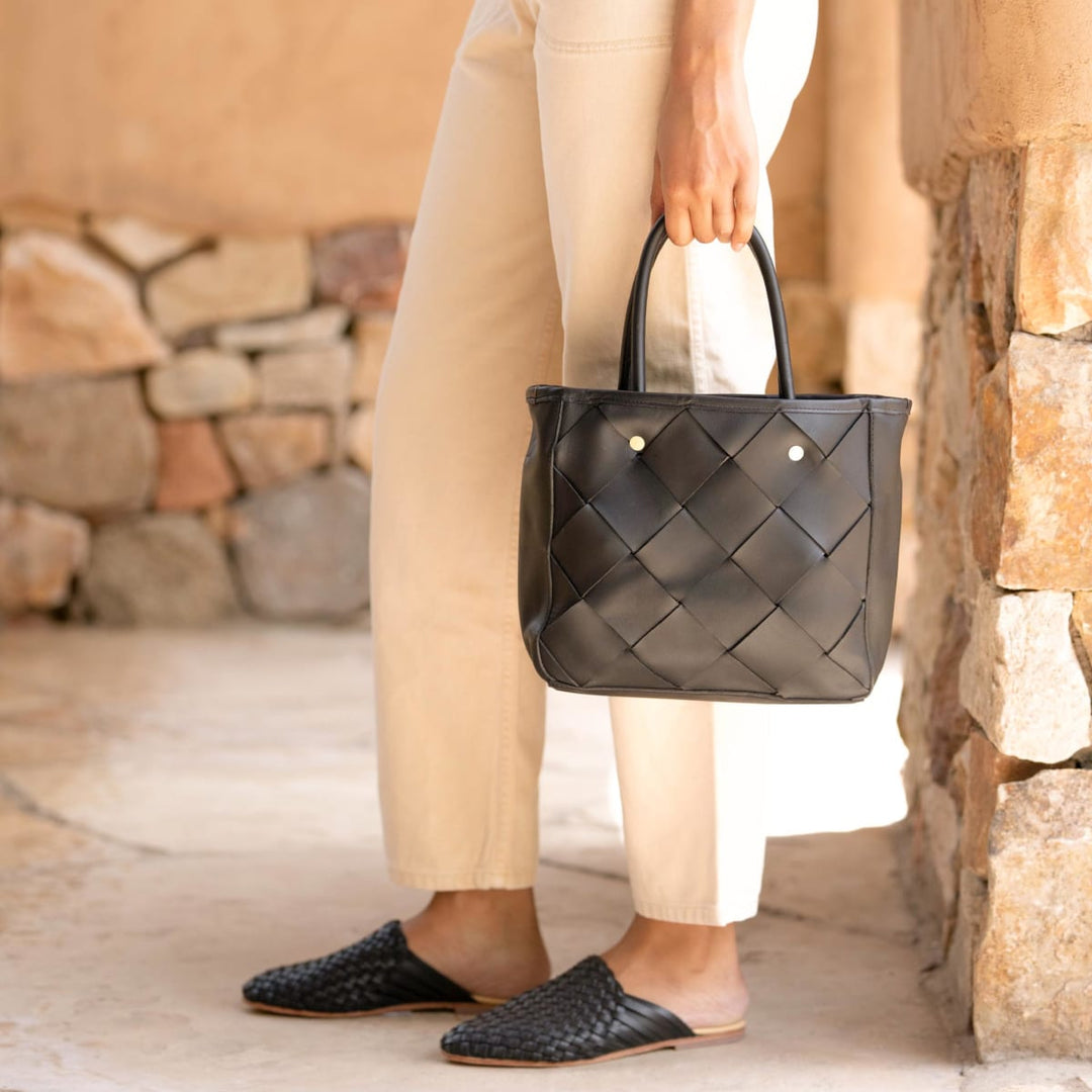 Carry-All Handwoven Satchel - Black
