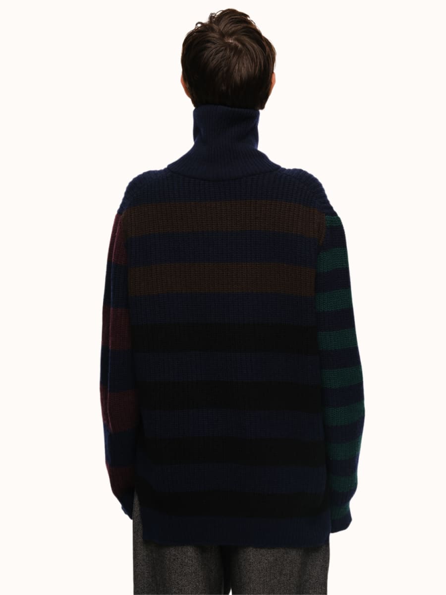 Parker Button Front Sweater - Navy