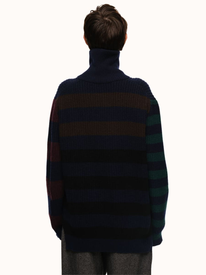 Parker Button Front Sweater - Navy