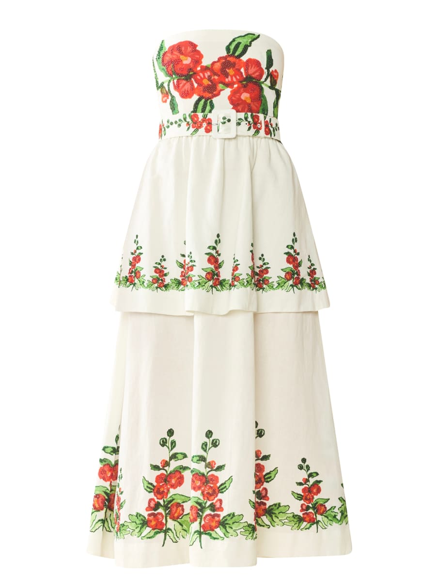 Daisy Dress x Larsen McDowell - White Larsen Watercolor