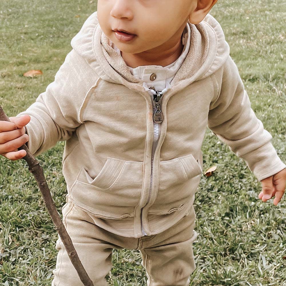 Indigo Zip Up - Oatmeal