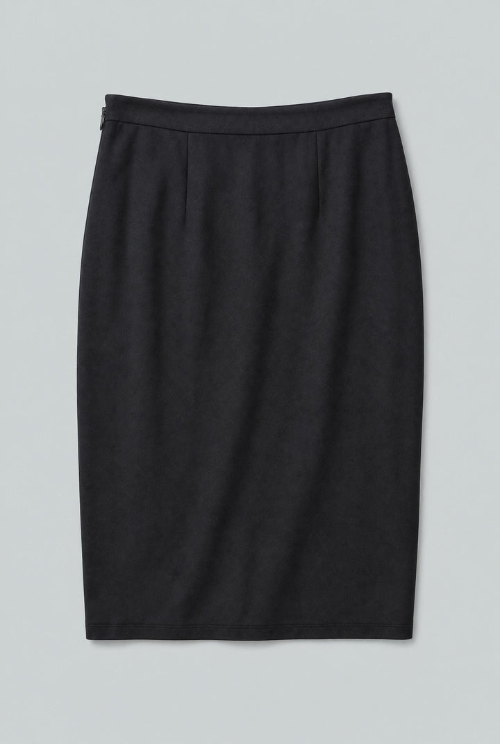 Tapered Midi Skirt - Black