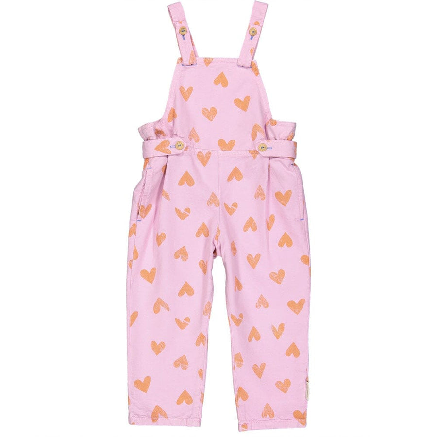 Jumpsuit - Lavender w/ Orange Hearts Allover One Pieces Piupiuchick 