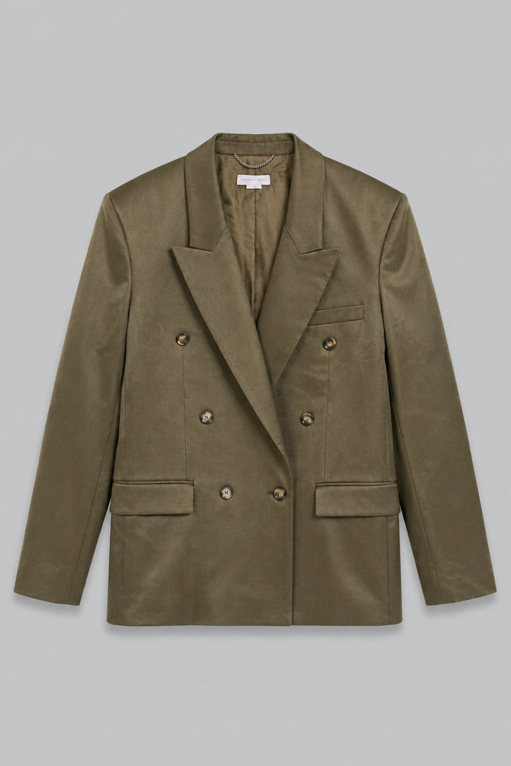 Double-Breasted Blazer - Khaki