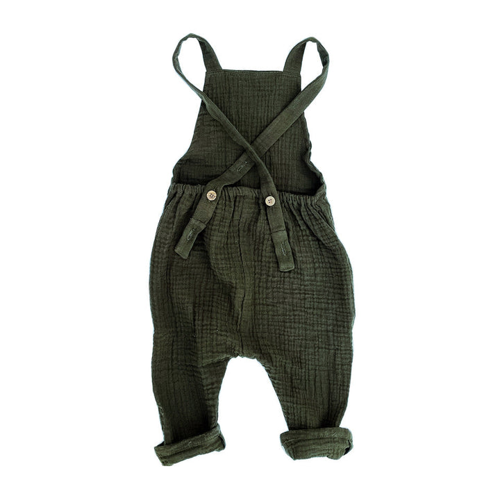 Cross Back Overall - Moss